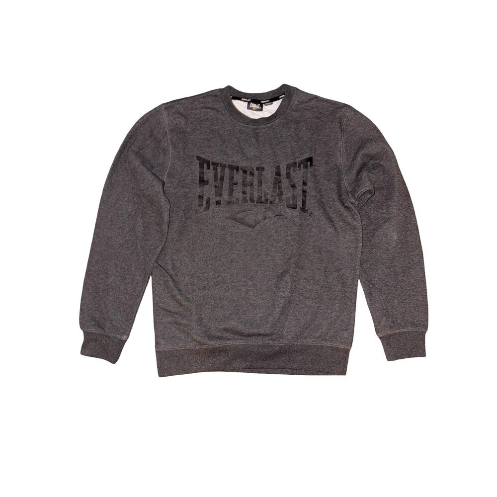 Men’s sweatshirt Everlast Sweatshirt Mens M Gray Logo Pullover Crewneck xl